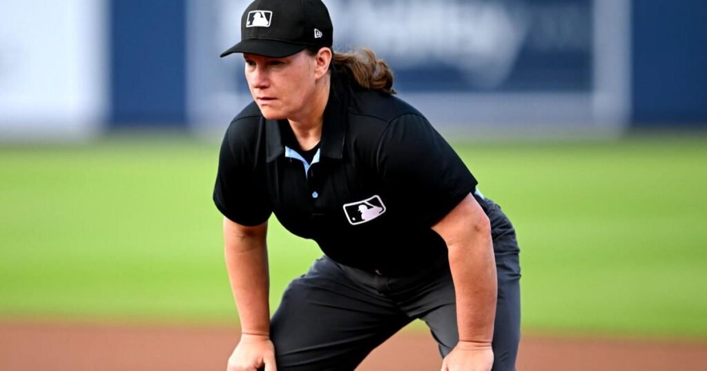 meet the first female umpire being called up for a regular season mlb game