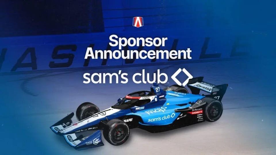 big box store sam’s club joins indycar’s andretti global racing