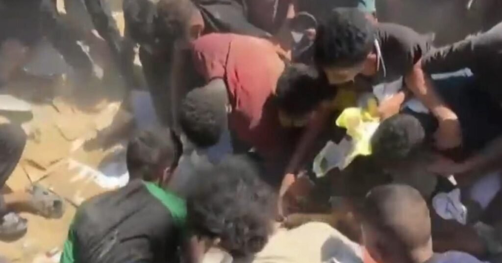 images show desperation for food in gaza as israel denies starvation claims