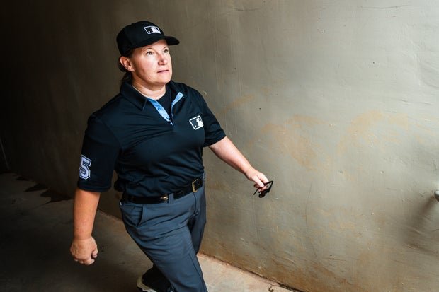 jen pawol makes mlb history as first female umpire, donates cap to hall of fame