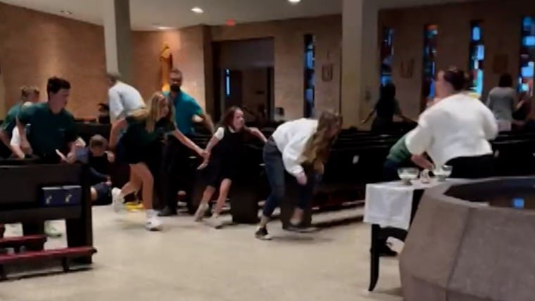 video shows children fleeing from annunciation church after shooting