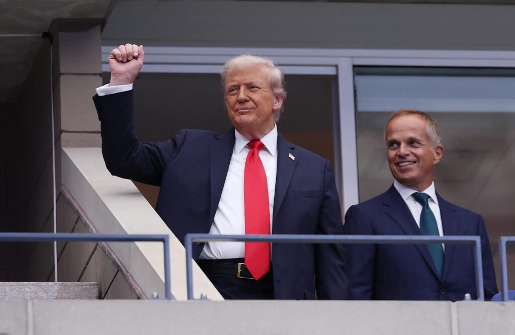 donald trump attends u.s. open final as a guest of rolex—despite switzerland tariffs (photos)