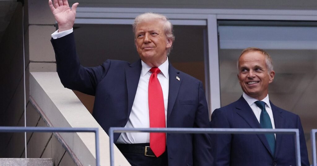 trump attends u.s. open men's finals